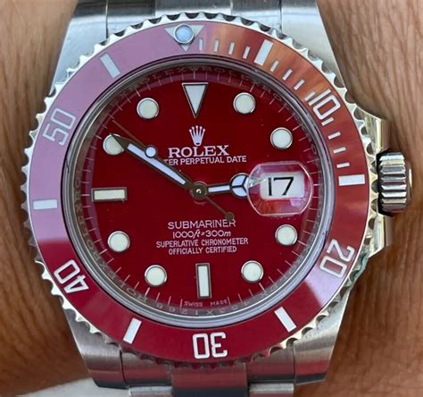 red submariner rolex|rolex red submariner for sale.